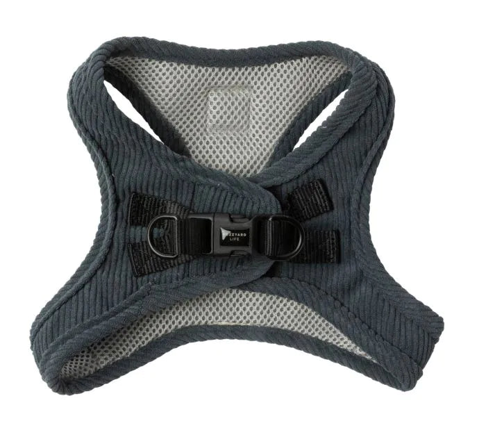 FuzzYard Life Corduroy Step In Harness - Slate Grey