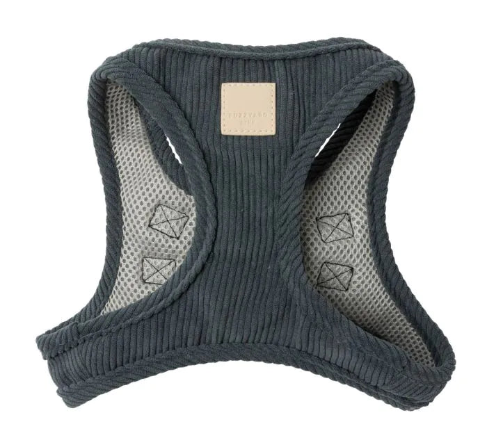 FuzzYard Life Corduroy Step In Harness - Slate Grey