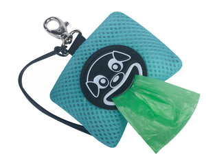 Mesh Smiley Dog Poo Bag Dispenser Mint