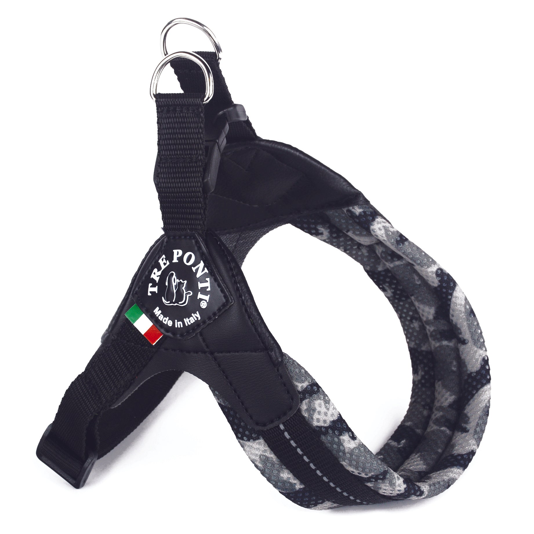 Easy Fit Breathable Mesh Harness with Adjustable Girth Grey Camouflage