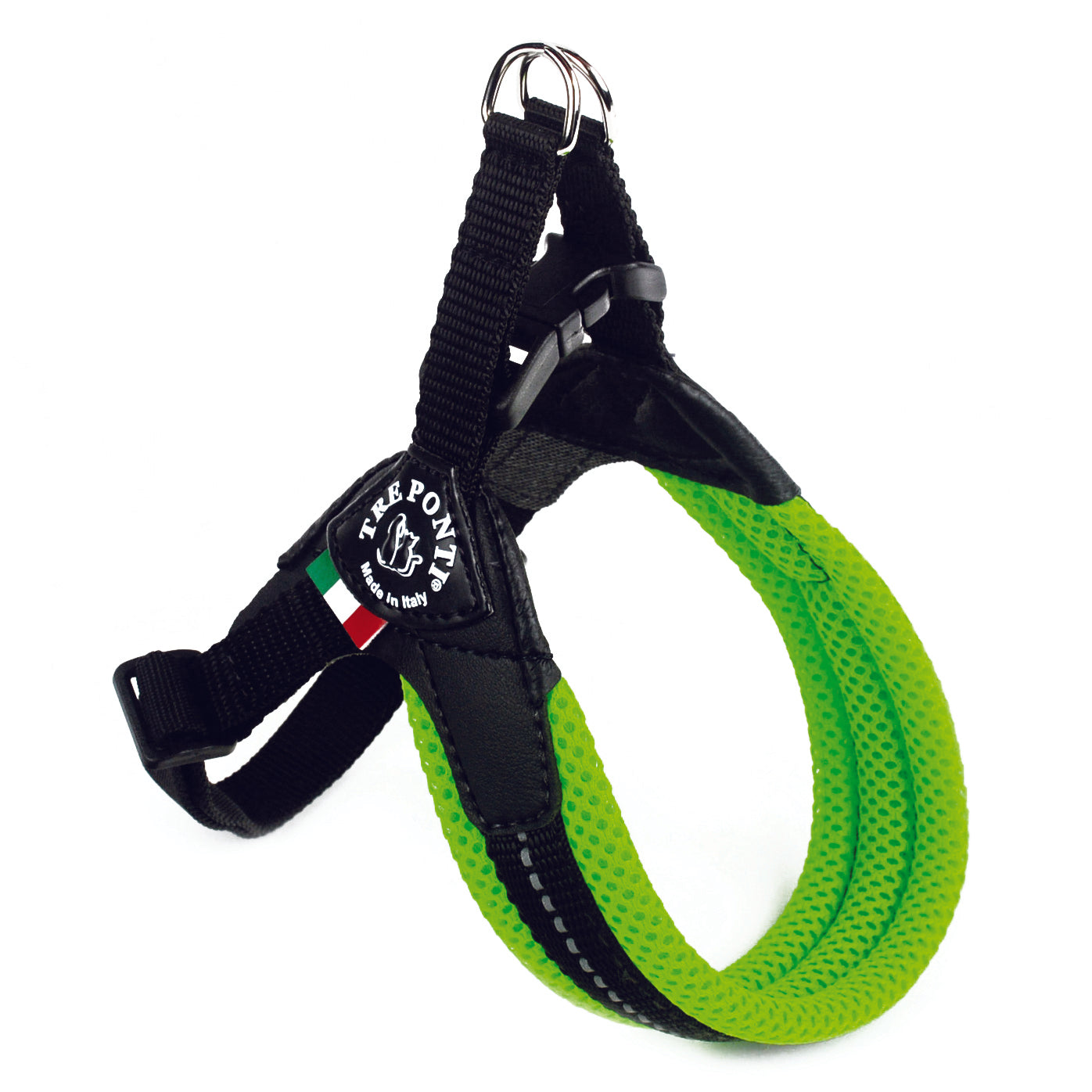 Easy Fit Breathable Mesh Harness with Adjustable Girth Fluo Green